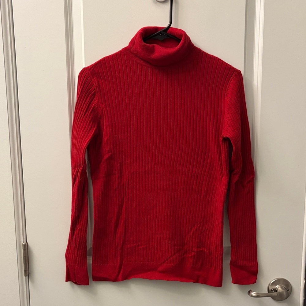 Talbots Vibrant Red Cowl Neck Sweater